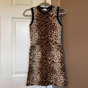 RED Valentino Leopard Heart Knot Dress Sz. Small